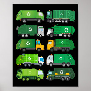 Poster Separação B de resíduos de lixo no dia de Reciclag