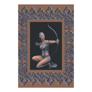 Pôster Sépia Poster com Escultura Artemis