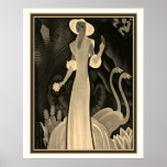 Poster Sepia Tropical Art Deco Impressão-William P. Welsh<br><div class="desc">Sepia,  Art Deco,  Impressão Tropical de William P. Welsh 16 x 20</div>