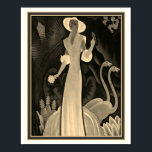 Poster Sepia Tropical Art Deco Impressão-William P. Welsh<br><div class="desc">Sepia,  Art Deco,  Impressão Tropical de William P. Welsh 16 x 20</div>