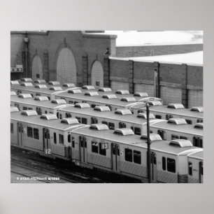 Poster Septa Transit M-3 Mercado Frankford Blue Line Cars