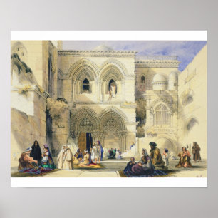 Pôster Sepulchre santamente, em Jerusalem (litho da cor)