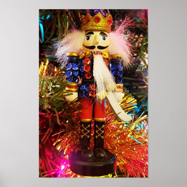 Poster Sequin Nutcracker soldado enfeites de natal (Frente)