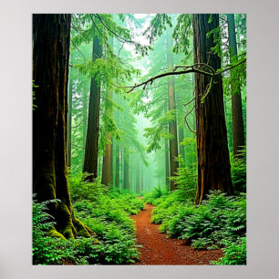Poster Sequoia Floresta Mistura Design