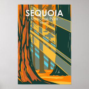Poster Sequoia National Park Giant Sequoia Trees