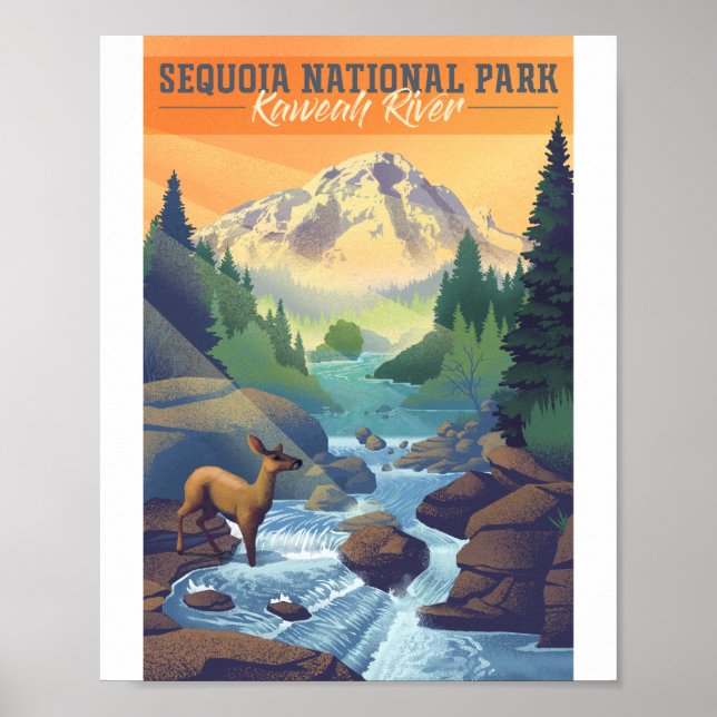 Poster Sequoia National Park Litho Trabalho de arte Poste (Frente)