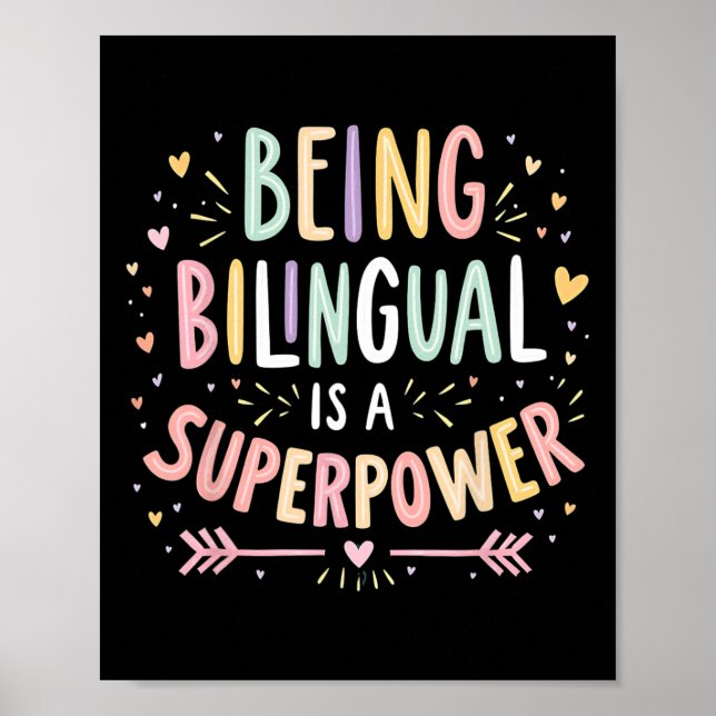 Poster Ser Bilíngue É Um Superpoder Ck Para Escola Profes (Frente)