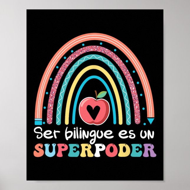 Poster Ser Bilingue É Um Superpoder Ck To School Espanhol (Frente)