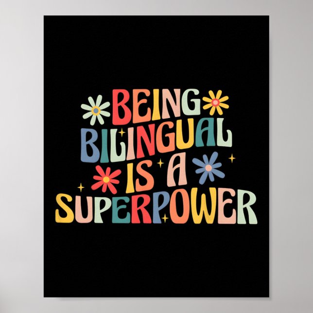 Poster Ser Bilíngue É Um Superpoder De Volta às Aulas de  (Frente)