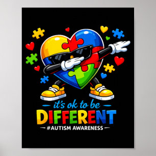 Poster Ser diferente é ok dançando awareness do autismo m