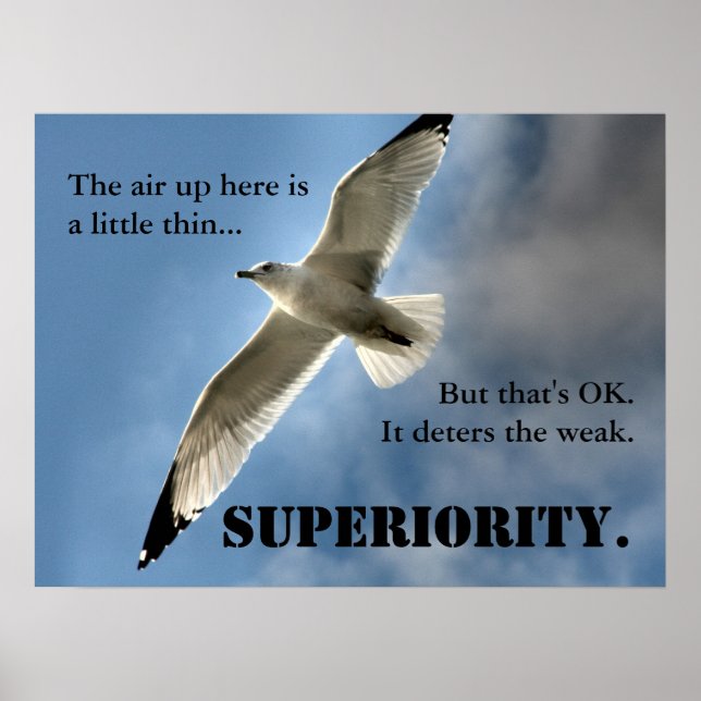 Poster Ser melhor do que todos é trabalho de duro (L) (Frente)