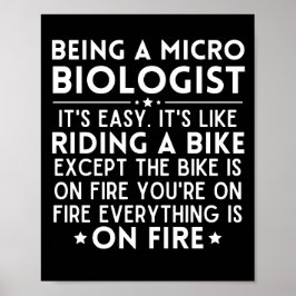 Poster Ser Microbiólogo É Fácil É Como Andar De Bicicleta