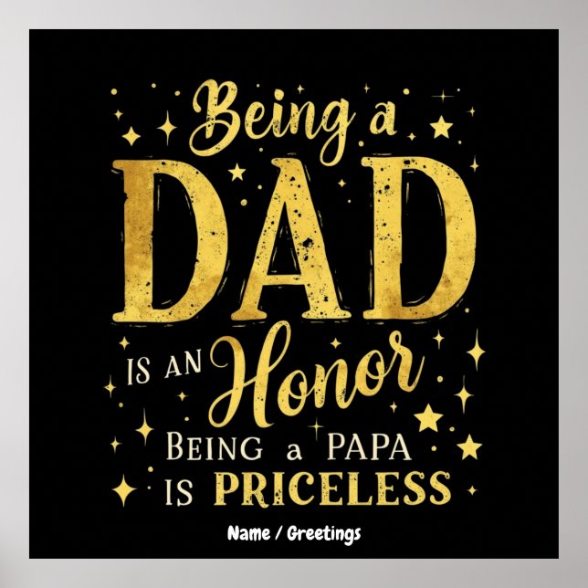 POSTER SER PAI É HONRA, SER PAPA É IMPERIOSO (Frente)