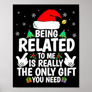 Poster Ser Parente Meu Camisa de Natal Divertida Família