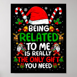 Poster Ser Parente Meu Camisa de Natal Divertida Família