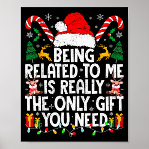 Poster Ser Parente Meu Camisa de Natal Divertida Família