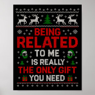 Poster Ser Parente Meu Camisa Natal Família Funny Xmas