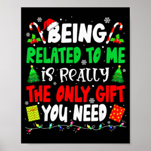 Poster Ser Parente Meu Funny Natal Família Xmas Pijama