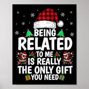 Poster Ser Parente Meu Natal Divertido Família Xmas Pijam