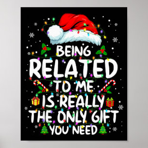 Poster Ser Parente Meu Piada De Natal Família Xmas Pa