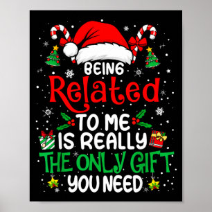 Poster Ser Parente Meu Piada De Natal Família Xmas Pijama