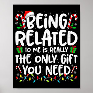 Poster Ser Parente Meu Piada Natal Família Xmas Pijama