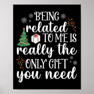 Poster Ser Relacionado a Mim Diversão Natal Família Xmas