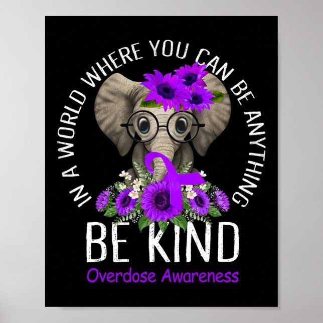 Poster Ser Roxo Sensibilização para a Sobredosagem de Ele (Frente)