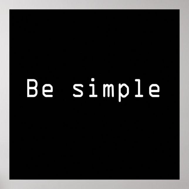 Poster ser simples (Frente)