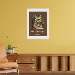 Poster Ser um adulto em funcionamento todos os dias parec