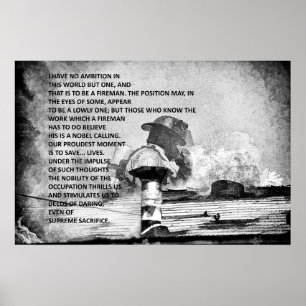 Poster Ser um Bombeiro