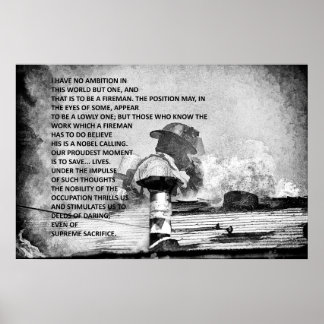 Poster Ser um Bombeiro