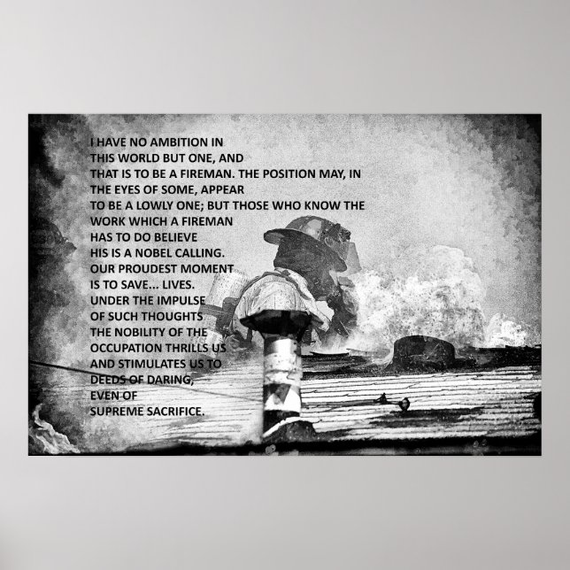 Poster Ser um Bombeiro (Frente)