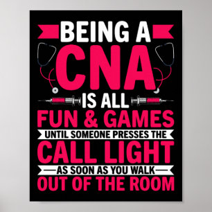 Poster Ser Um Cna É Divertido E Jogos - Nur Médico Da Cna