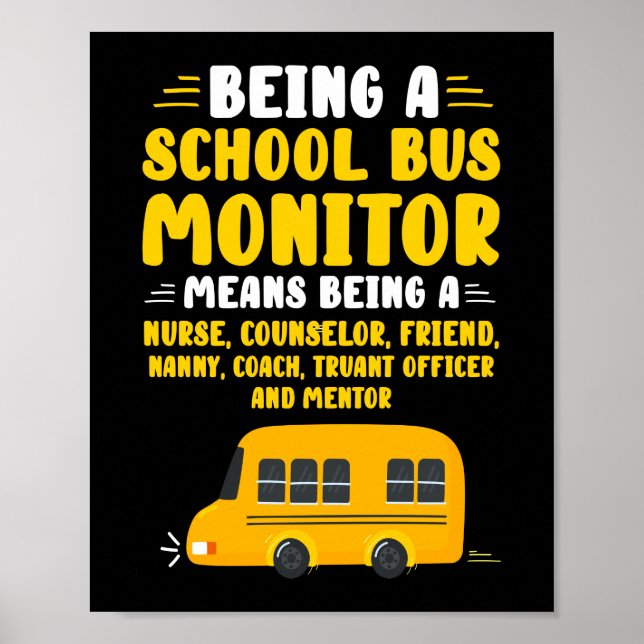 Poster Ser um Monitor de Ônibus Escolar (Frente)