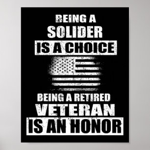 Poster Ser Um Veterano Exército Americano Solider Indepen