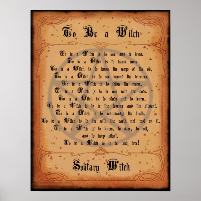 Poster Ser uma Bruxa (Frente)