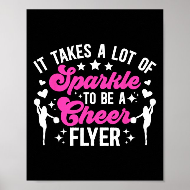 Poster Ser uma Flyer de Torcida Cheerleader Flyer Cheerle (Frente)