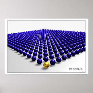 Pôster Ser único (azul)