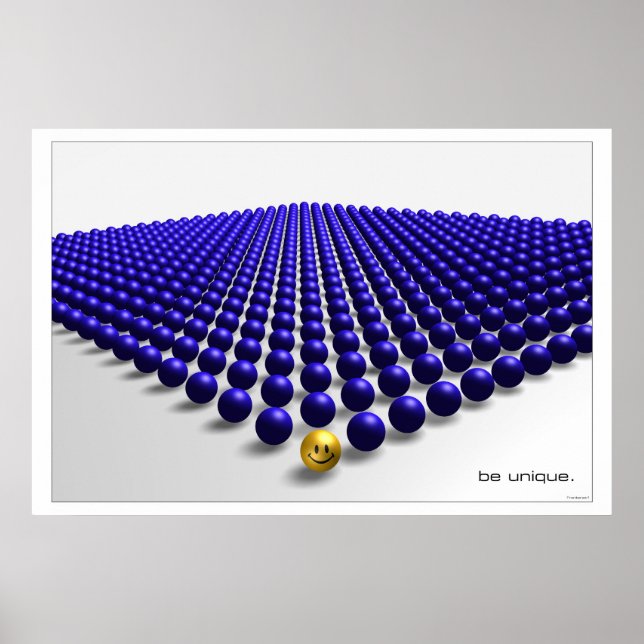 Pôster Ser único (azul) (Frente)