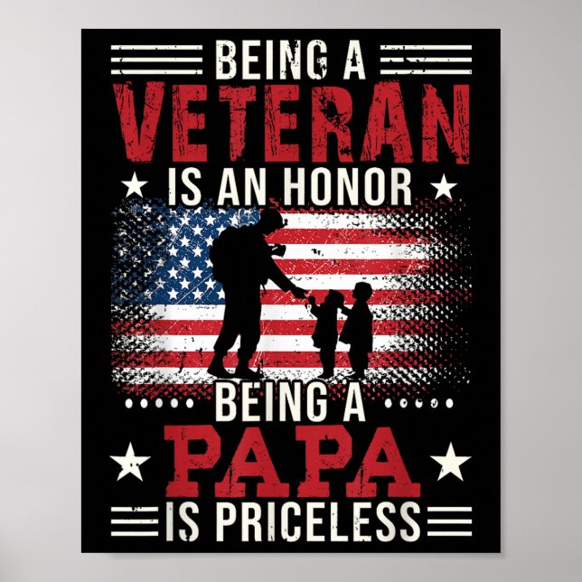 Poster Ser Veterano É Uma Honra Ser Papa É Priceles (Frente)