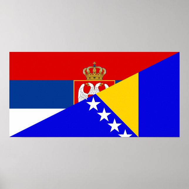 Pôster serbia bósnia Estado de bandeira da Bósnia-Herzego (Frente)