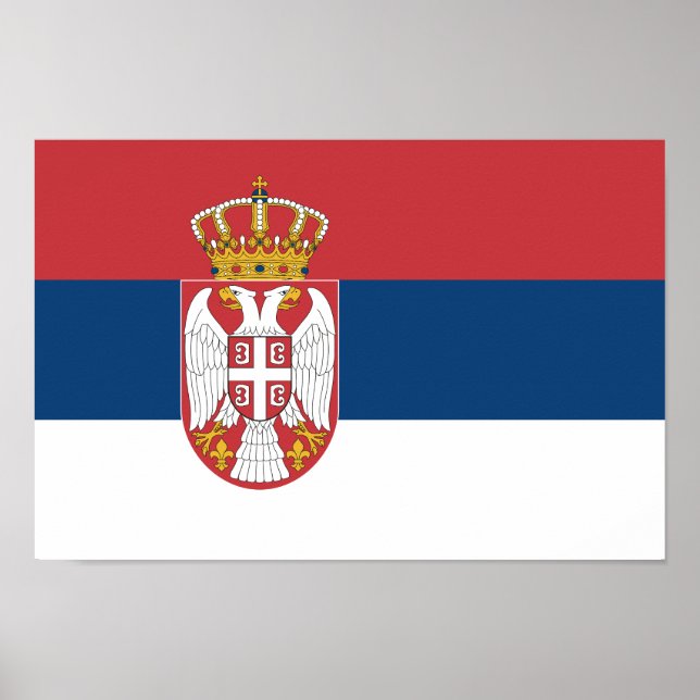 Poster Serbia Flag (Frente)