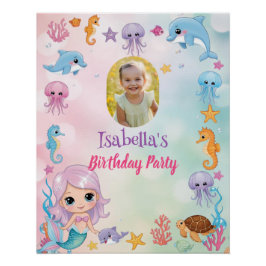 Pôster Sereia, 11 ruas Foto de aniversário no Oceano Índi