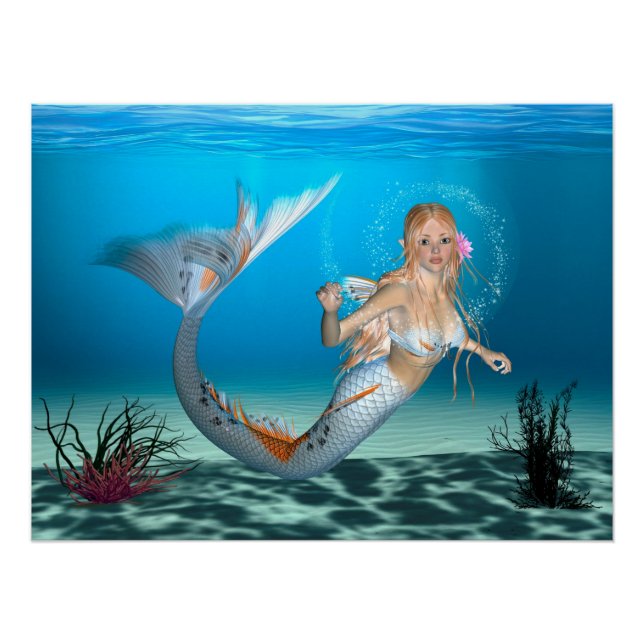 Pôster Sereia Adorável (Frente)