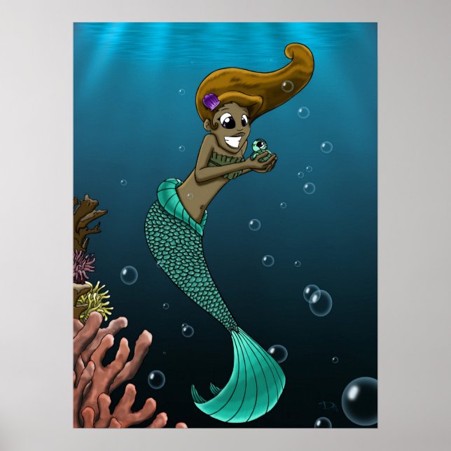 Pôster Sereia Afro-Americana (Frente)