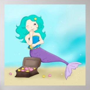 Poster Sereia bonito
