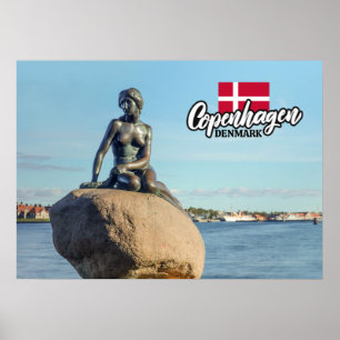 Poster Sereia de Copenhagen Dinamarca