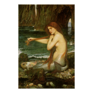 Pôster Sereia de John William Waterhouse