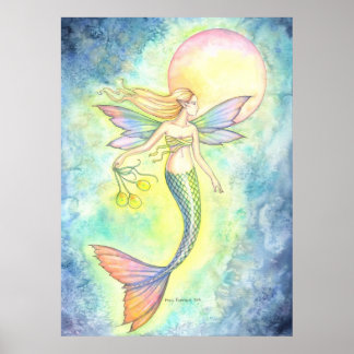 Poster Sereia e a Fantasia de Bolha da Lua Arte